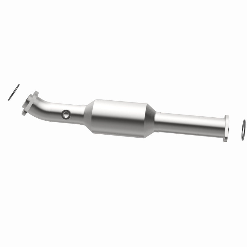 MagnaFlow 5592661 carb direct-fit catalytic converter, side view of the turntable spin