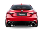 Akrapovic Evolution Line (Titanium) S-AR/TI/1H for Alfa Romeo Giulia Quadrifoglio (952) 2017-2020, rear view
