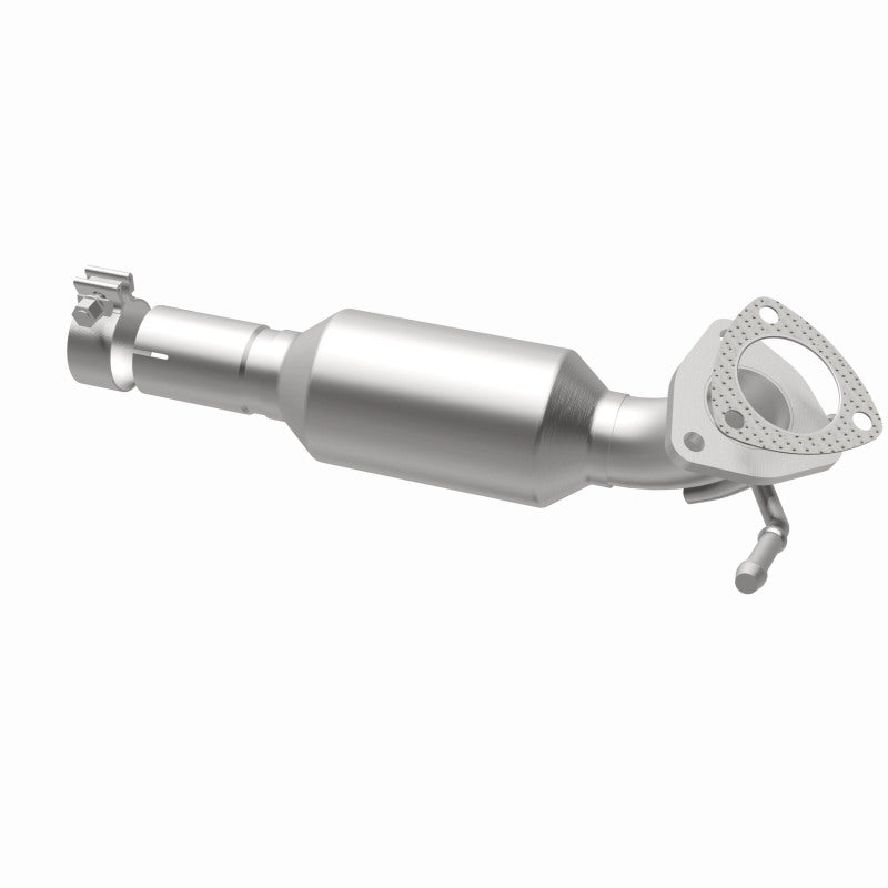 MagnaFlow 280131 oem grade direct-fit catalytic converter, opposite rear three-quarter view of the turntable spin