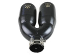 aFe Takeda 2.5in 304 Stainless Steel Clamp-on Exhaust Tip Passenger Side 2.5in Inlet 4inDual - Black