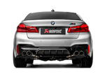 Akrapovic BMW M5 (F90) Slip-On Line (Titanium) S-BM/T/7H for BMW M5 F90 2018-2023, rear view