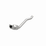 MagnaFlow 5551739 carb direct-fit catalytic converter, opposite front three-quarter view of the turntable spin