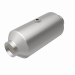 MagnaFlow 51299 universal catalytic converter, rear view of the turntable spin