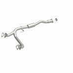 MagnaFlow 5592612 carb direct-fit catalytic converter, front three-quarter view of the turntable spin