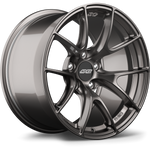 Gunmetal gray alloy wheel with Y-spoke design featuring five lug bolt pattern and curved spokes radiating from center hub - APEX Wheels wheel for 20x9.5 ET44 PSCL - Anthracite