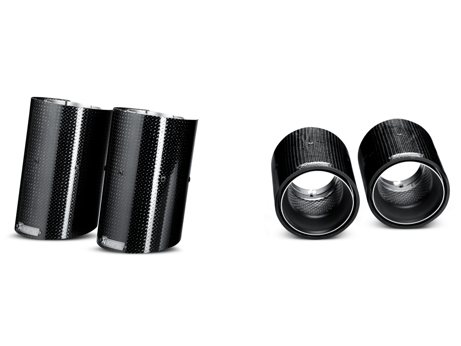 Akrapovic Tail pipe set (Carbon) TP-CT/3 for BMW M3 (E90/E92/E93) 2008-2013, side view