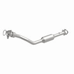 MagnaFlow 4561089 carb direct-fit catalytic converter, front three-quarter view of the turntable spin