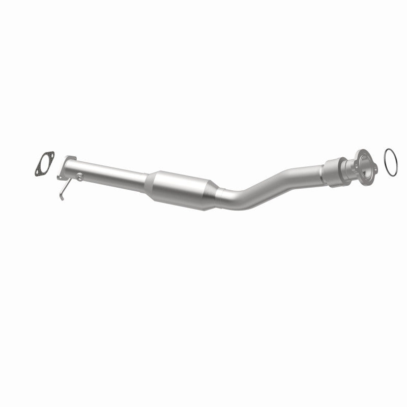 MagnaFlow 5461532 carb direct-fit catalytic converter, opposite rear three-quarter view of the turntable spin