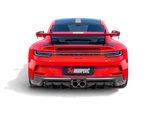 Akrapovic Porsche 911 GT3 (992) Rear Carbon Fiber Diffuser - Matte DI-PO/CA/9/M for Porsche 911 GT3 992 2022-2024, angled view