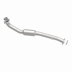 MagnaFlow 5582206 carb direct-fit catalytic converter, side view of the turntable spin