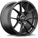 Gunmetal finish forged wheel with ten-spoke design and five-bolt mounting pattern displayed on clean white background - APEX Wheels wheel for 18x9 ET46 5x130 - Satin Black