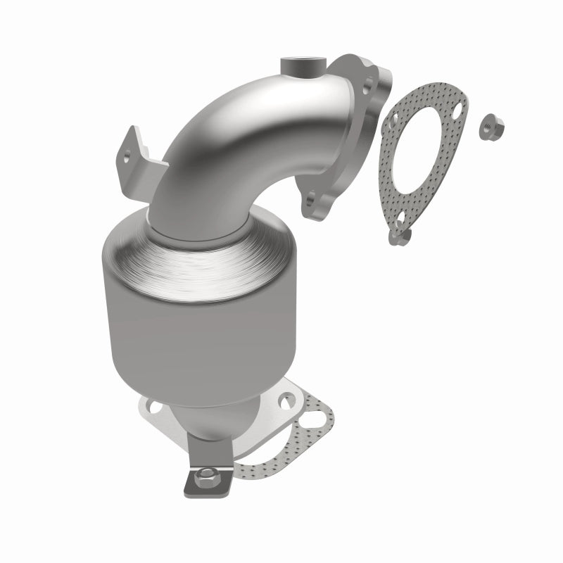 MagnaFlow 551054 carb direct-fit catalytic converter, opposite side view of the turntable spin