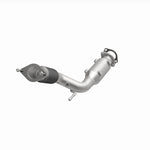 MagnaFlow 280396 oem grade direct-fit catalytic converter, opposite front three-quarter view of the turntable spin