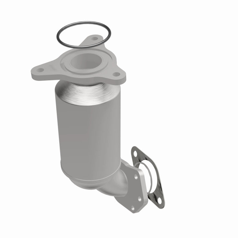 MagnaFlow 52889 oem grade direct-fit catalytic converter, front three-quarter view of the turntable spin