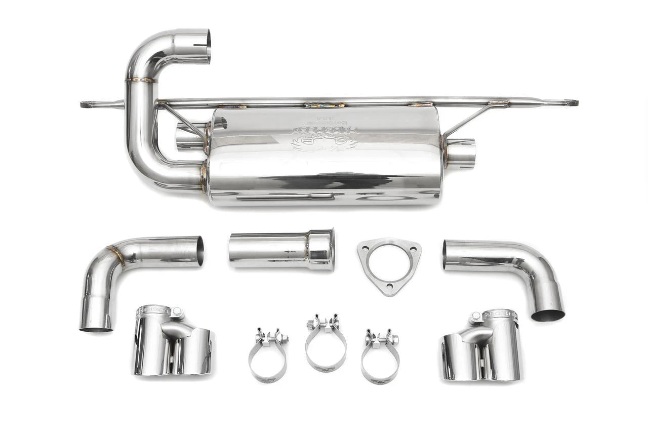 Fabspeed Ferrari 328 Maxflo exhaust with pipes, clamps and gaskets laid out