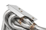 Heat shield mounting tabs on the Fabspeed Ferrari 348 sport headers