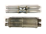 Fabspeed 456 X-pipe above the factory Ferrari 456 resonator box