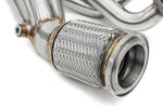 Braided flex joint at the collector of the 458 sport headers