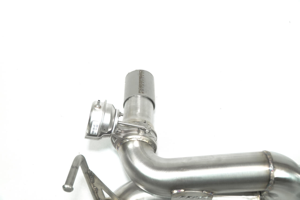 Valve actuator on the outlet of the Fabspeed 488 Spider exhaust