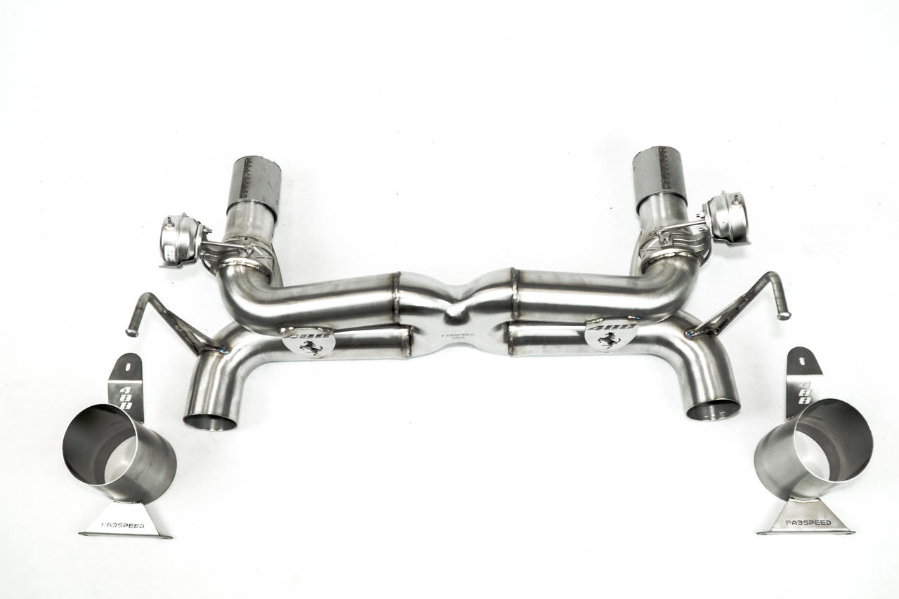 Fabspeed 488 GTB valved exhaust with tip sleeves and hardware