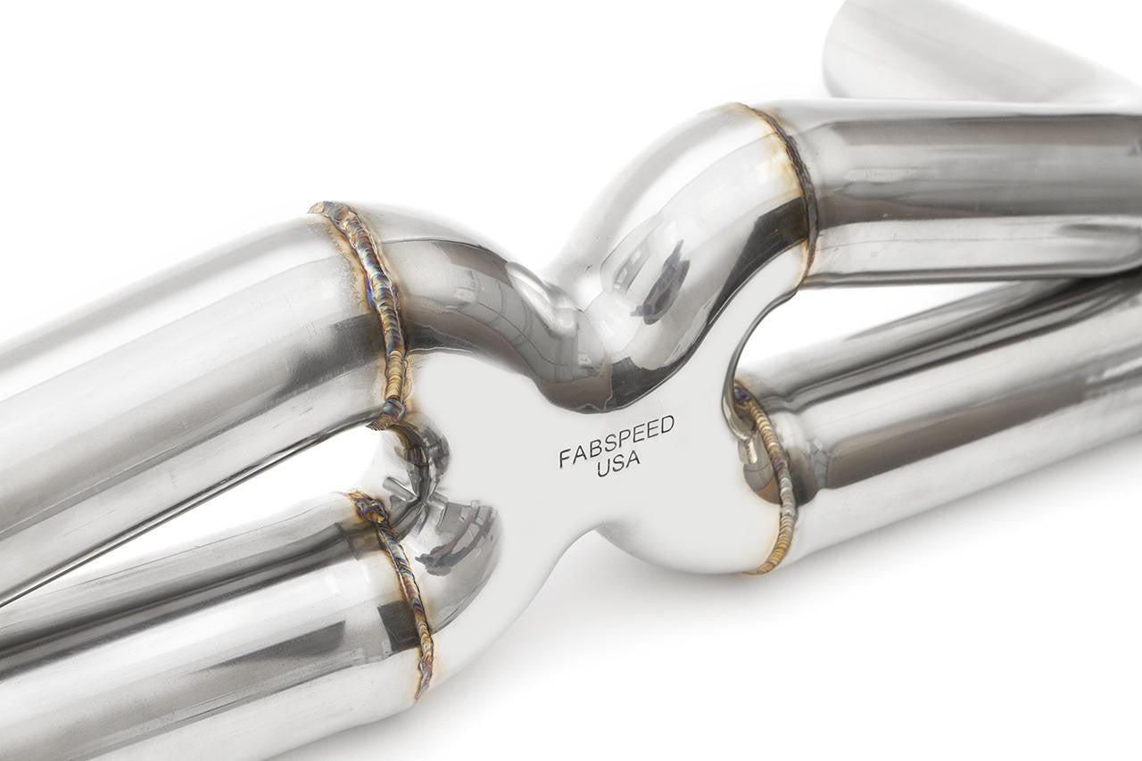Engraved X-crossover on the Fabspeed 488 Spider Supersport X-pipe