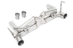 Fabspeed 488 GTB Supersport X-pipe with sleeves, angled view