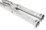 Fabspeed California X-pipe, angled view of the outlets