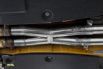 Fabspeed F12 X-pipe crossover installed under the chassis