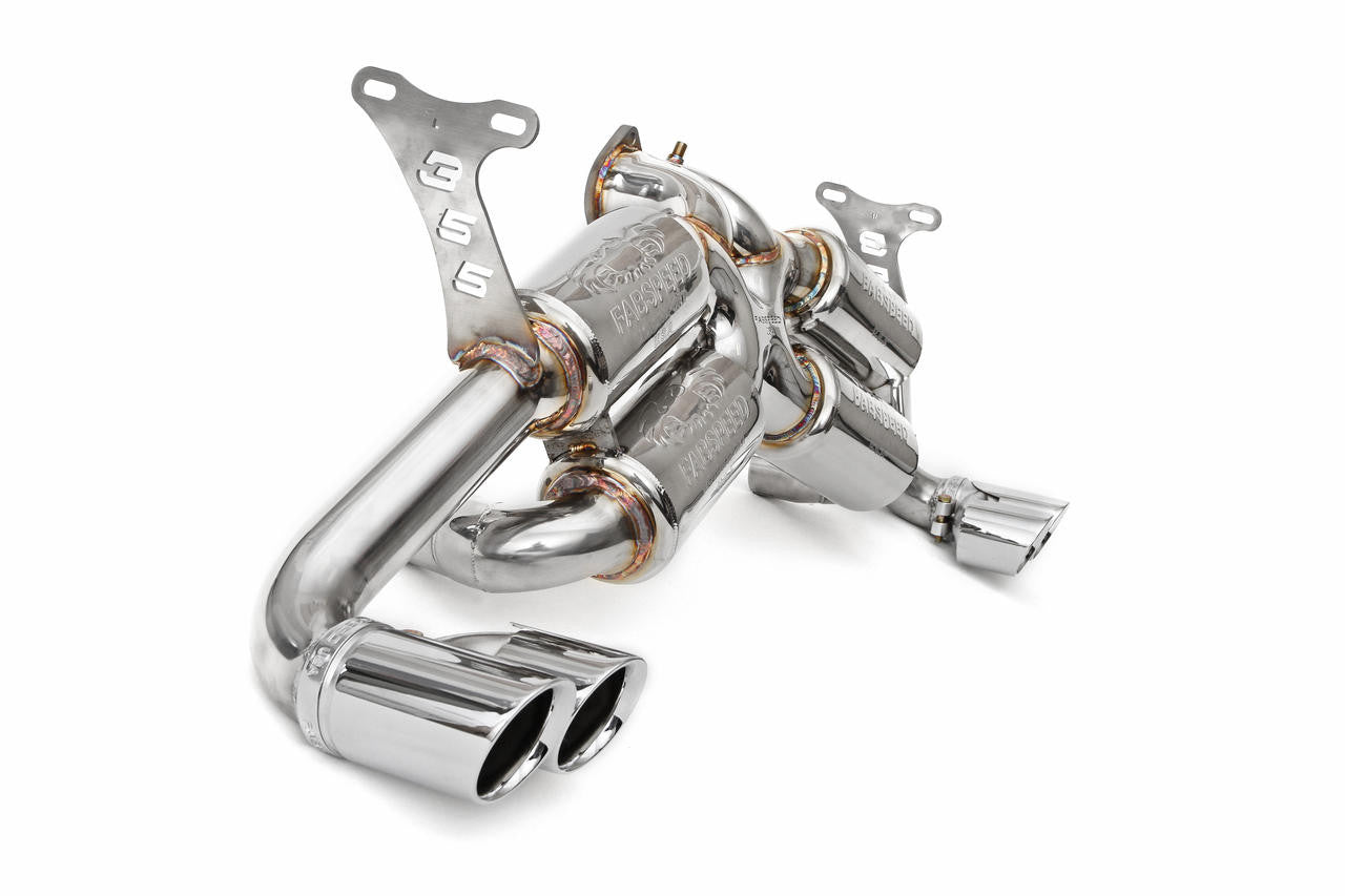 Fabspeed F355 Supersport X-pipe exhaust, angled side view