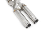 Close-up of the X-junction and outlets on the Fabspeed 550 X-pipe