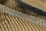 Detail of the stitched edge on the Fabspeed 570S X-pipe heat wrap
