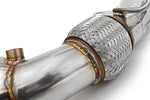 Braided flex joint and weld bead on the Fabspeed Senna sport cat