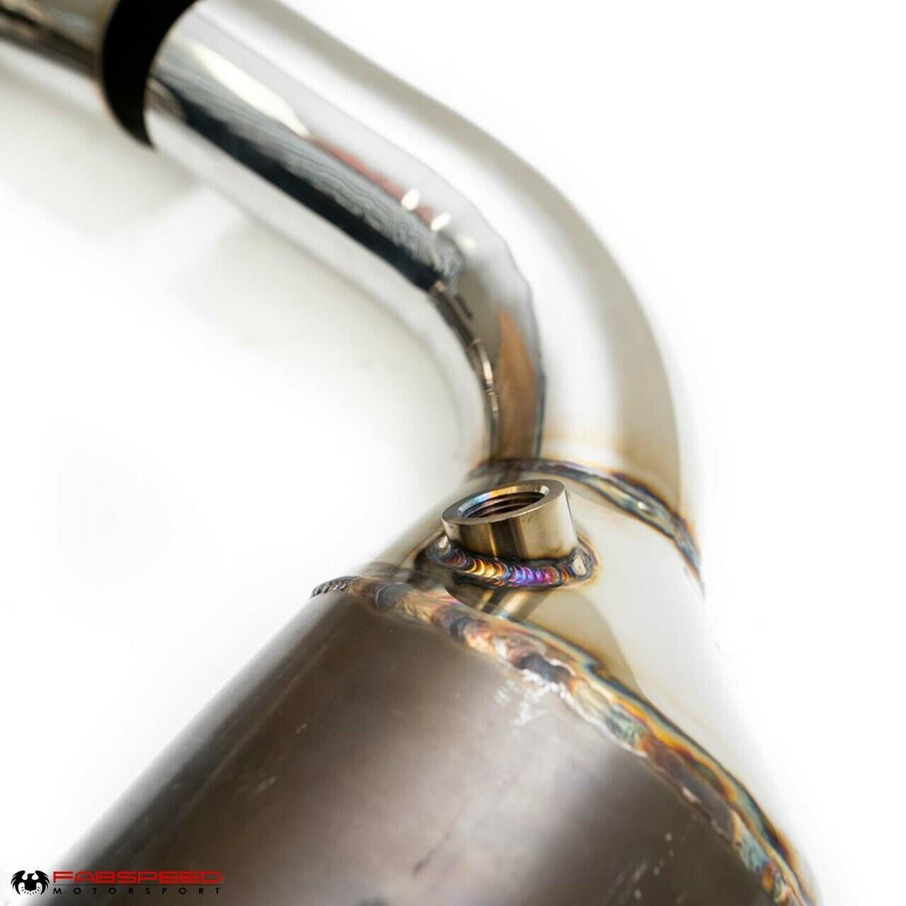 Bend weld detail on the Fabspeed 992.2 Carrera sport cat
