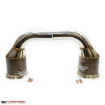 Fabspeed 992.2 Carrera sport cats, top view with crossover