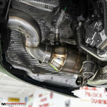Installed 992.2 GT2RS-style sport cat beside the engine