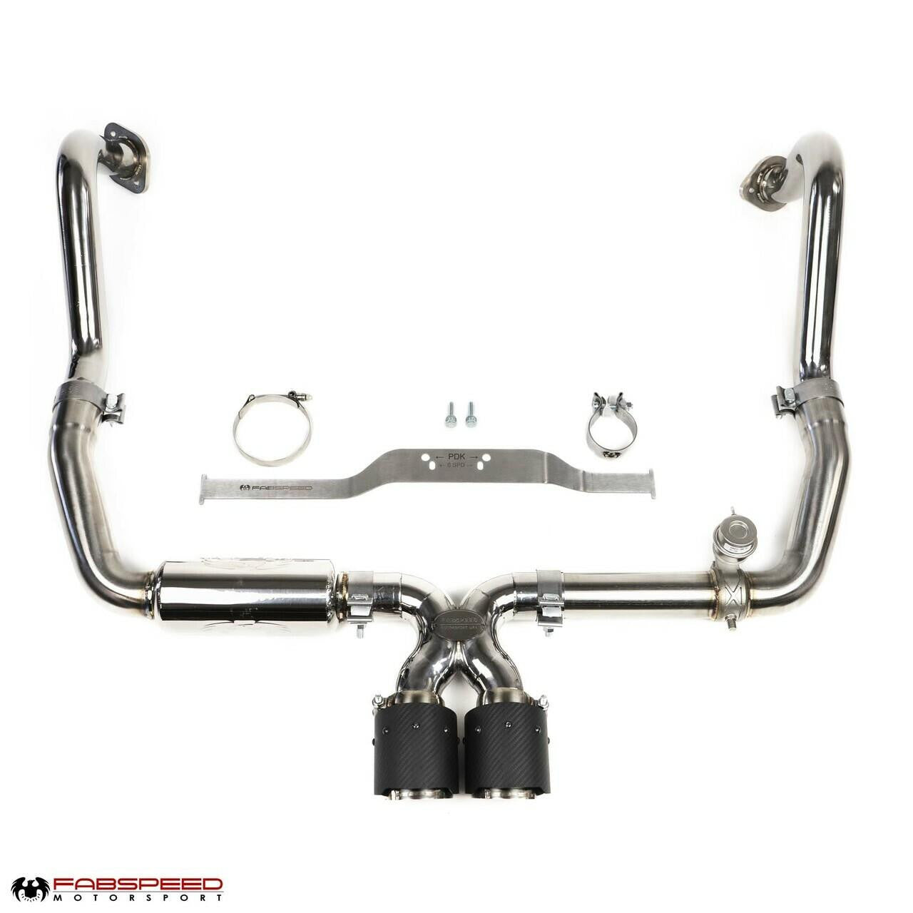 Fabspeed 718 Boxster valved exhaust, rear view