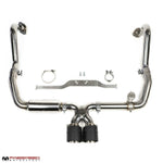 Fabspeed 718 Boxster valved exhaust, rear view