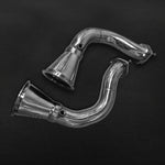 Capristo cat spare downpipes for Audi RSQ8/SQ8 4.0 TFSI, polished stainless with flared inlets