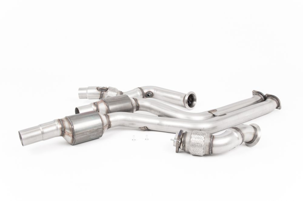 Milltek Sport downpipe and connecting pipework for 2018+ BMW 2 Series M2 Competition Coupé, product photo