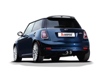 Akrapovic Evolution Line (SS) JCW ME-MIN/TI/1H for MINI John Cooper Works Hardtop/Convertible (R56/R57) 2009-2014, rear view