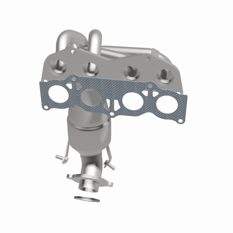 MagnaFlow 5531292 carb manifold converter, side view of the turntable spin
