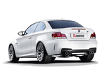 Akrapovic BMW 1 Series M Coupe (E82) Evolution Line Cat Back (Titanium) ME-BM/T/3 for BMW 1 Series M Coupe E82 2011-2012, rear view