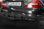 Black Mercedes-AMG SL R230 rear with the Capristo valved exhaust