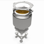 MagnaFlow 52049 oem grade direct-fit catalytic converter, opposite side view of the turntable spin