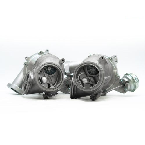A wide view of Pure Turbos Turbo Upgrade PURE900 for Ferrari with white background