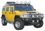 wide view of Stillen Fender Flare Kit for Hummer H2 2003-2009 fitted inside a car