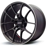 A front view of Volk Racing G025 Wheel 19x9.5 5x114.3 45mm Gunblack with white background
