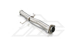 A top view of Fi EXHAUST Valvetronic Cat-Back System for Toyota E210 GR Corolla 2022+ downpipe with white background