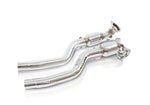 A front view of FI Exhaust Catless Downpipe For Maserati Gran Turismo S MC Stradale 2008-2020 with white background