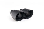 Close-up of black GT-100 round Milltek Sport exhaust tips for the 2013-2018 Audi S8 D4 4.0 TFSI quattro Tiptronic (photo 2)